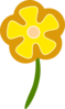 Stylized Yellow Flower Clip Art